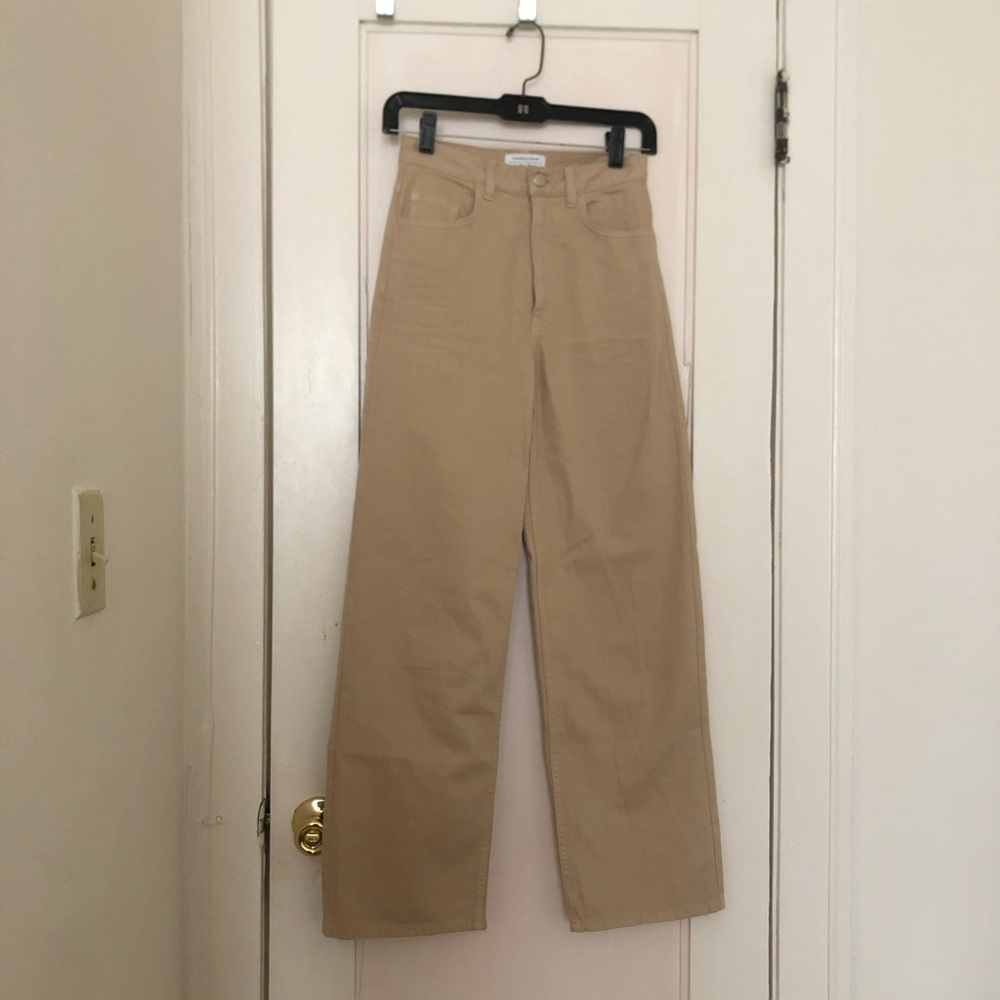 & Other Stories Wide Leg Beige Jeans